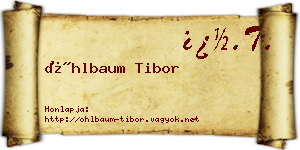 Öhlbaum Tibor névjegykártya